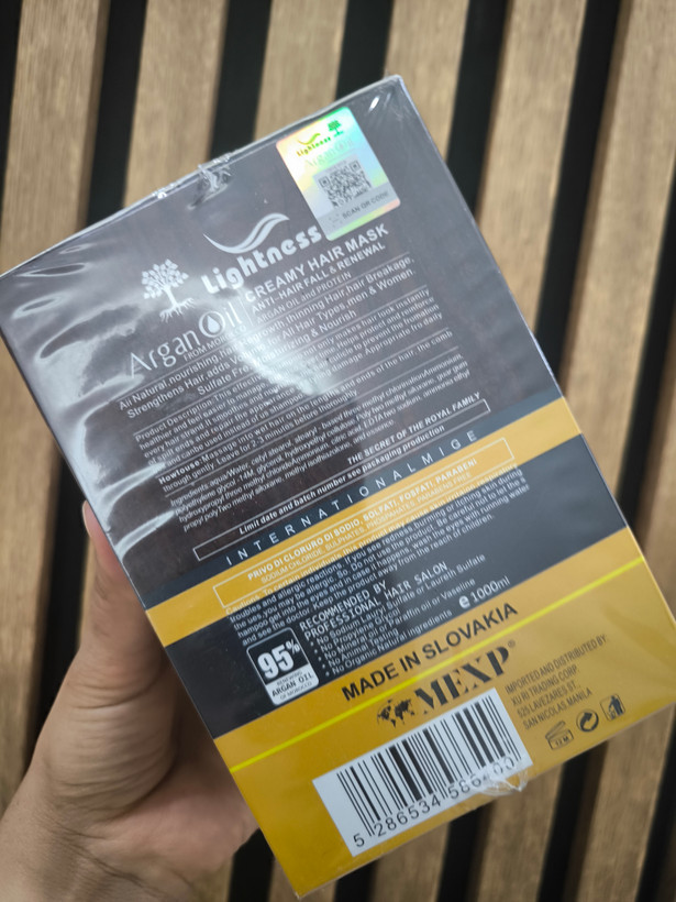 ماسک مو بدون سولفات حاوی آرگان لایتنس Lightness اصلی